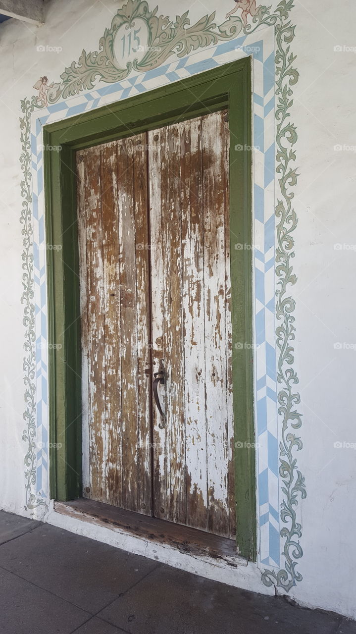 an old door way in old downtown San Juan Bautista