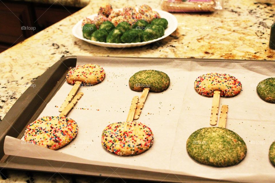 Sugar cookies on a stick