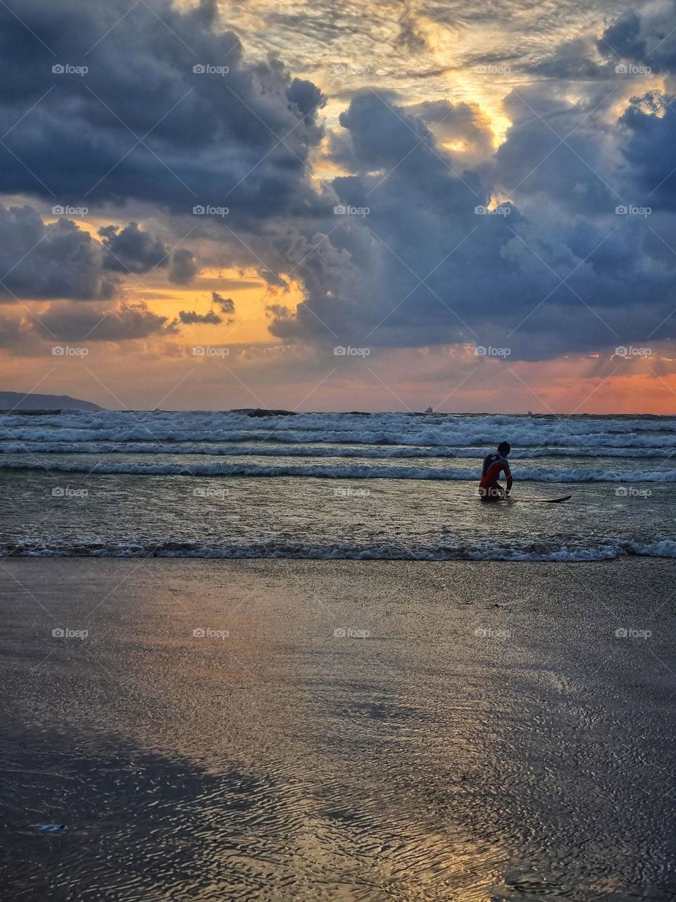 sea sunset sunrise sky clouds