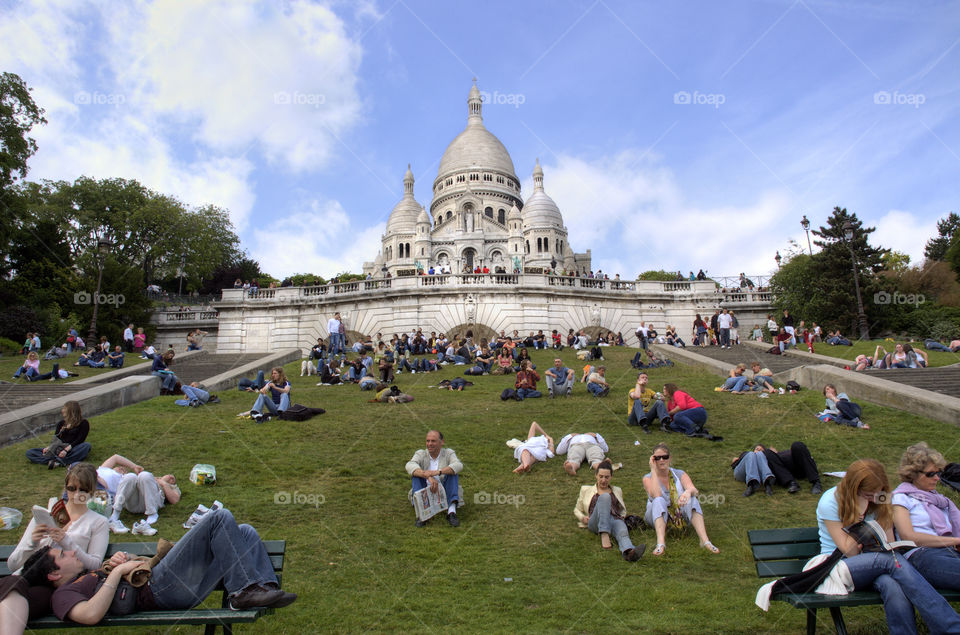 People enjoying spring. People enjoying spring