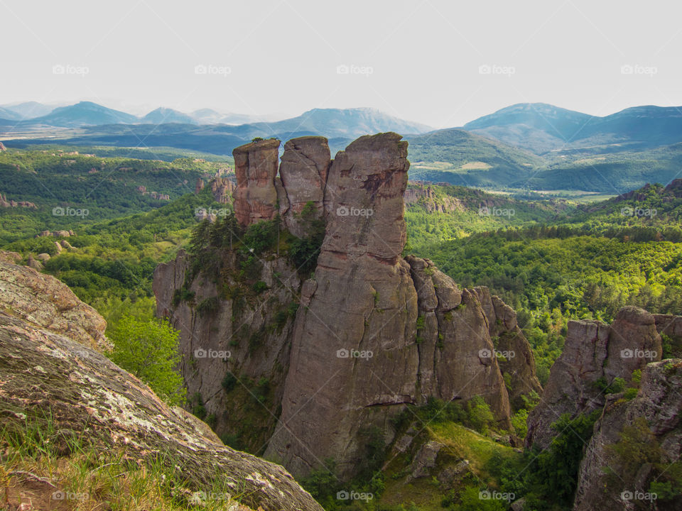 View of rock formation, Belogradchik, Bulgaria.