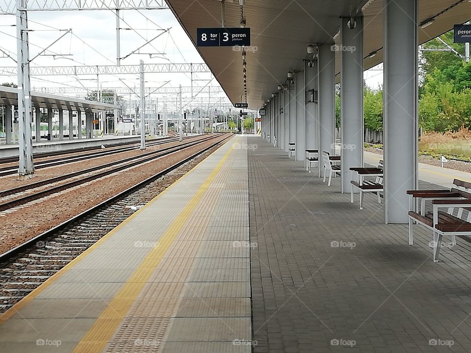 A railway station...