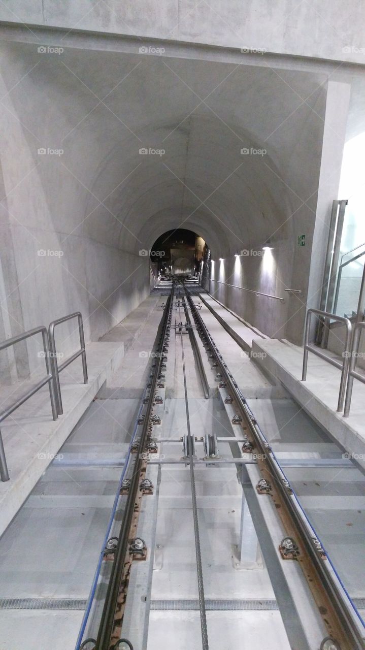 funicular tunnel lugano, switzerland