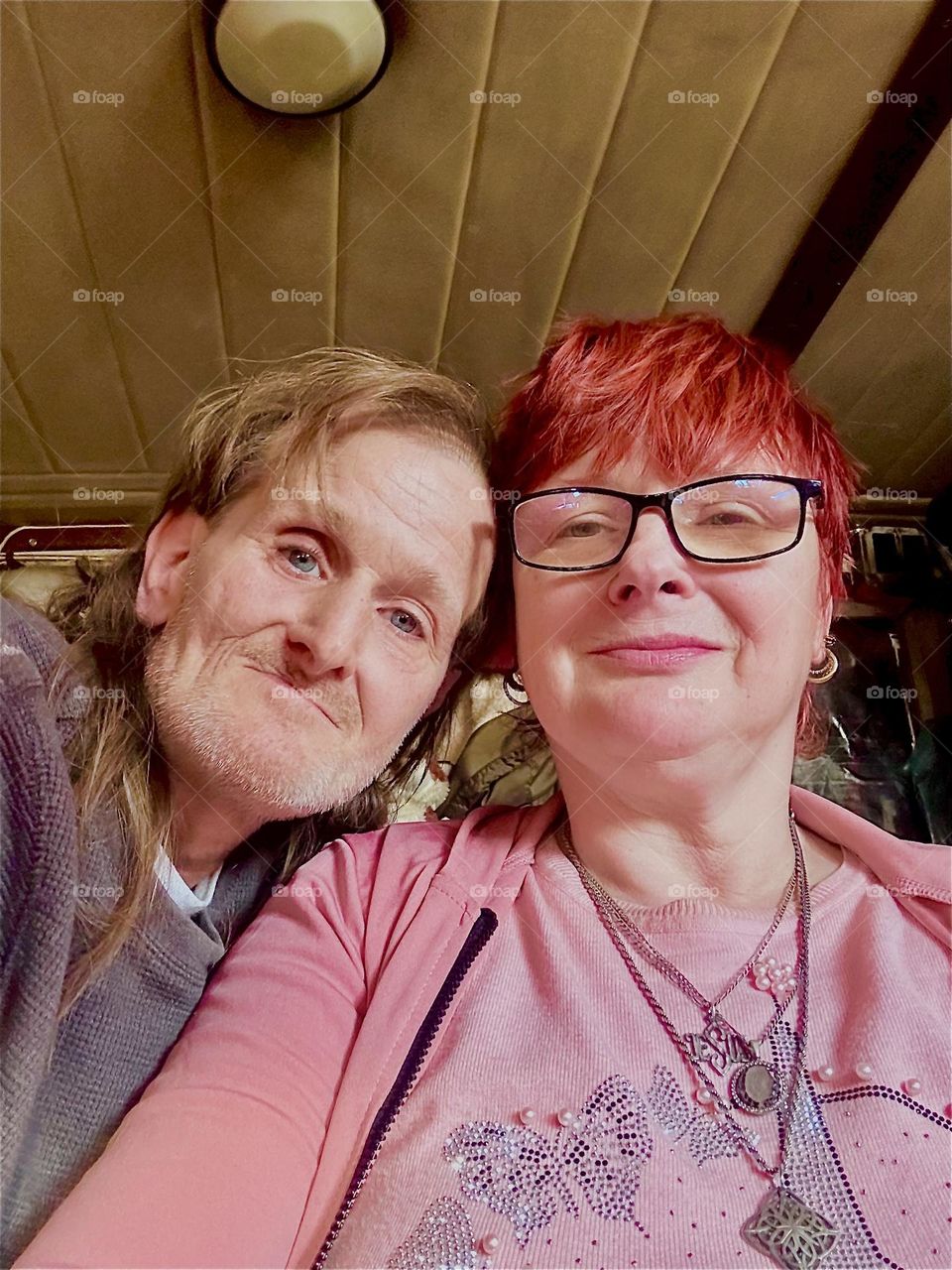 This is me, „Petra Schiller“ a.k.a. „Maxine Firefox“ a.k.a. „Maximiliane Feuerfuchs“ and partner „Timothy Trespas“ aboard „Salvation“, the „28 ft 1969 Luhrs cabin cruiser at „Newtown Creek“ in LIC, Queens that is our home. 2024. Hypnotic Productions