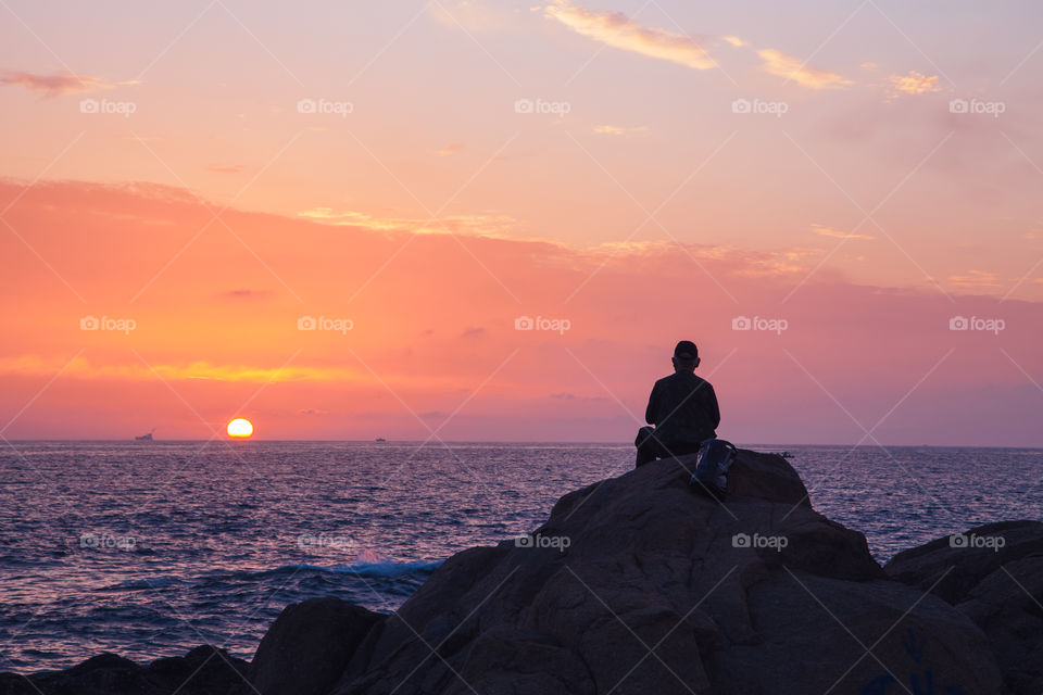 Man enjoying sunset 