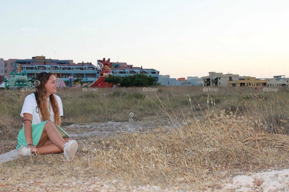 A lot of soap bubbles