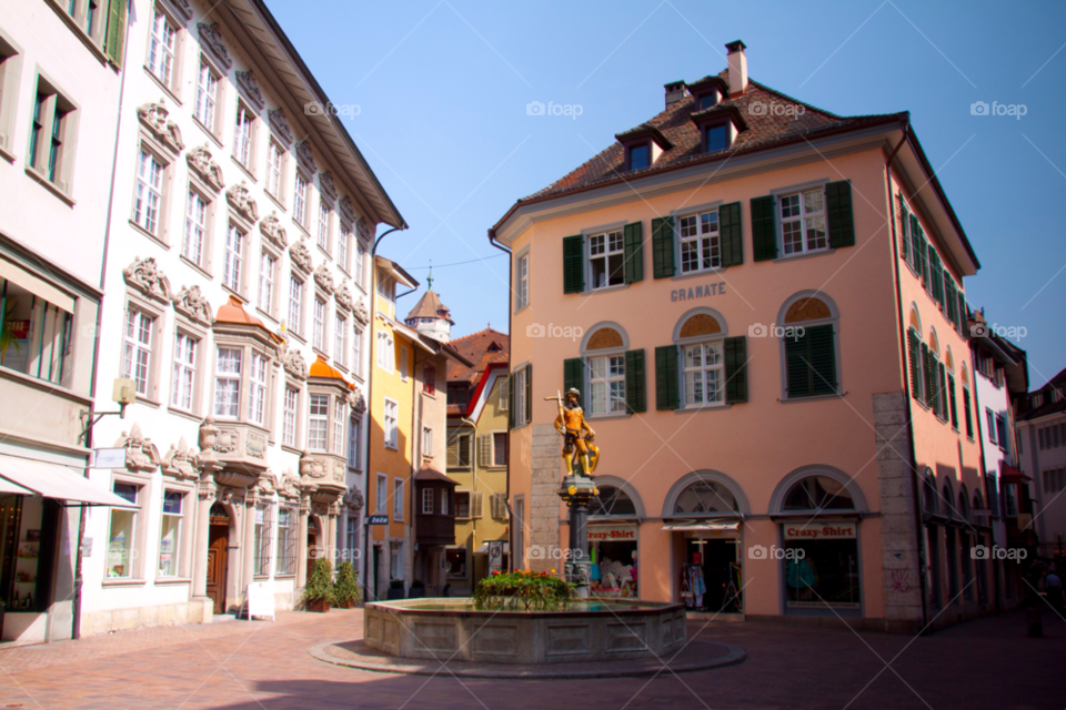 schaffausen switzerland city travel pond by cmosphotos