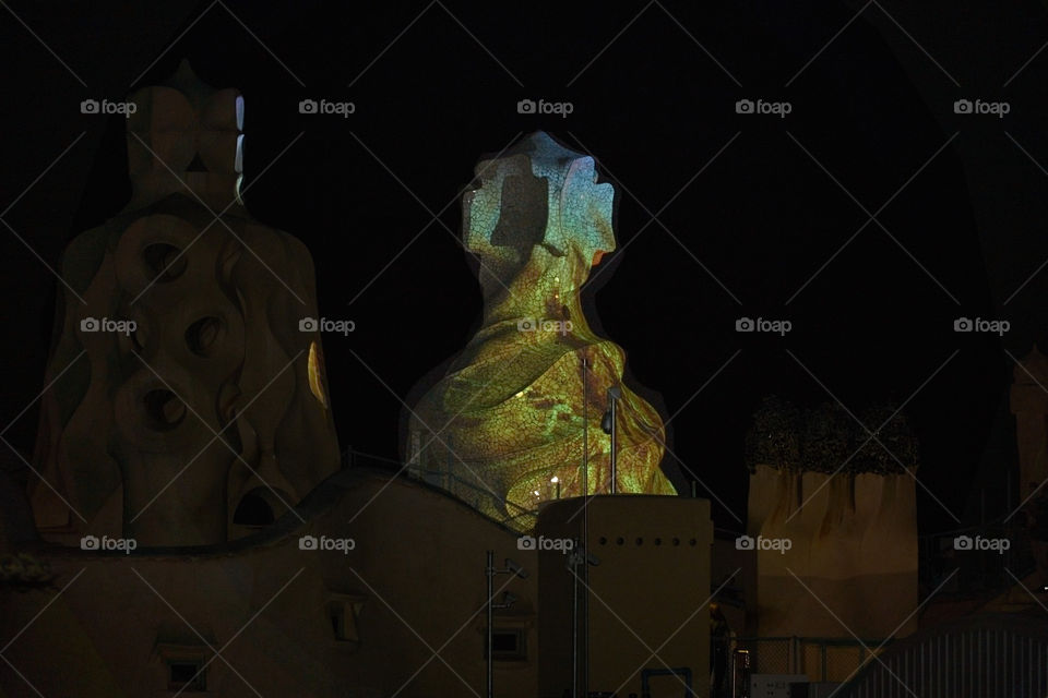 La Pedrera. Chimneys 