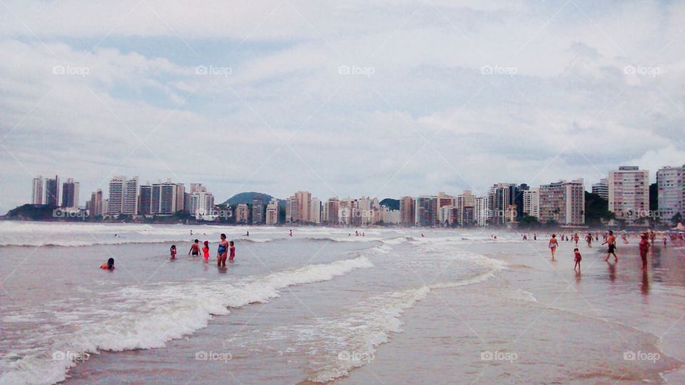 Guaruja city beach