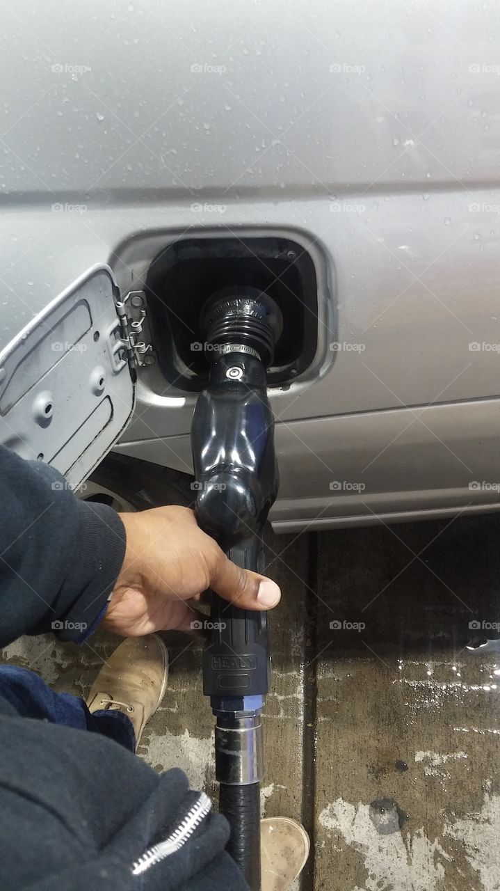 Vehicle, Car, Pollution, People, Hose