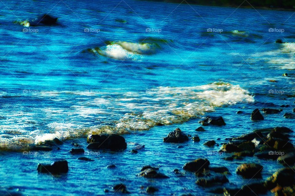 small waves on the sea abstract