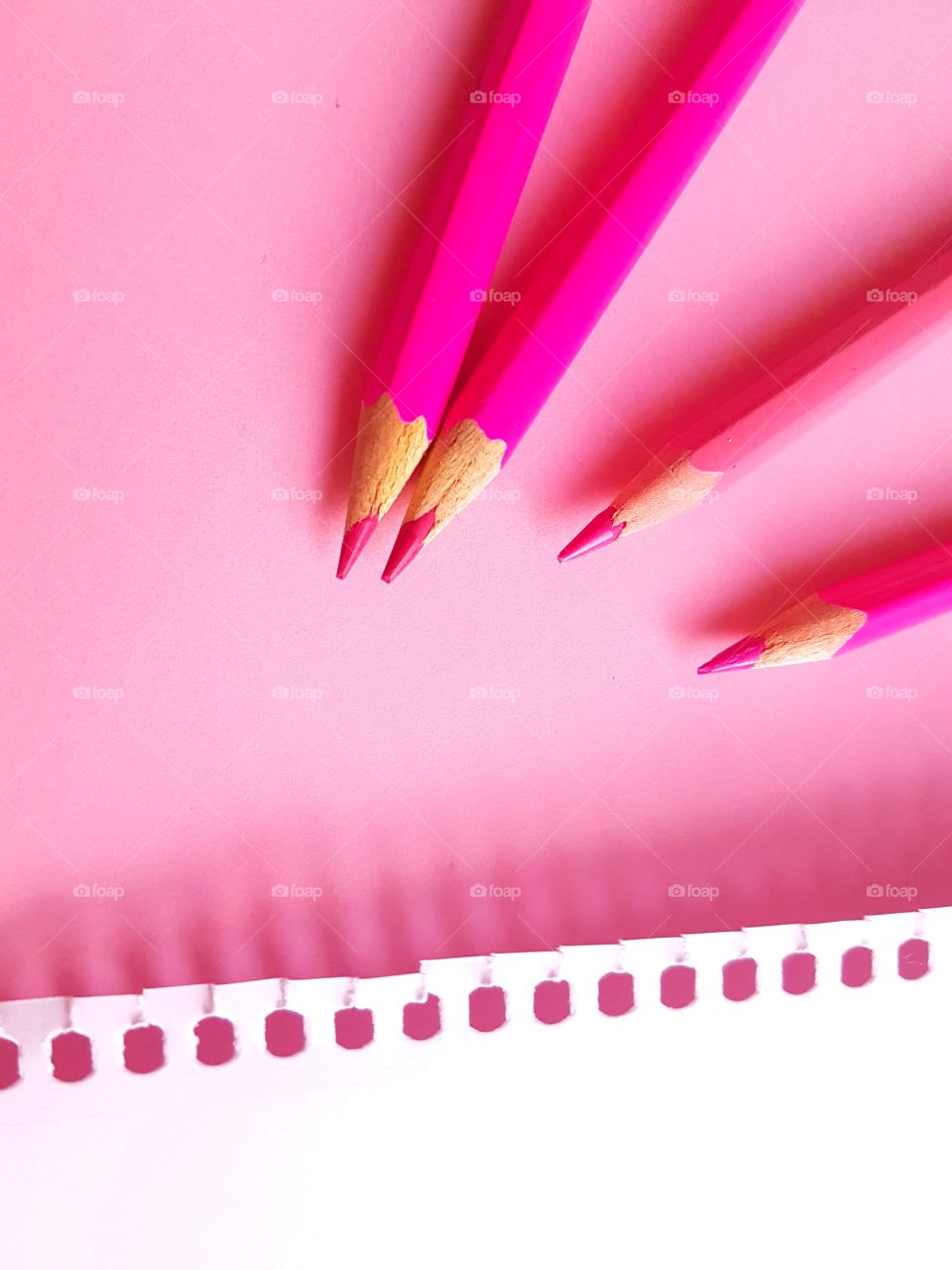 Pink colored pencil
