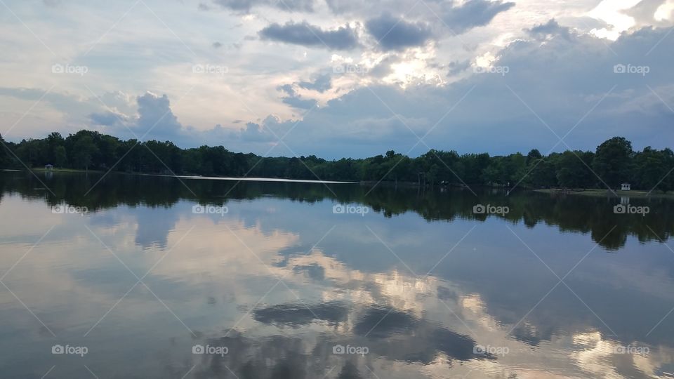 Reflection on the water