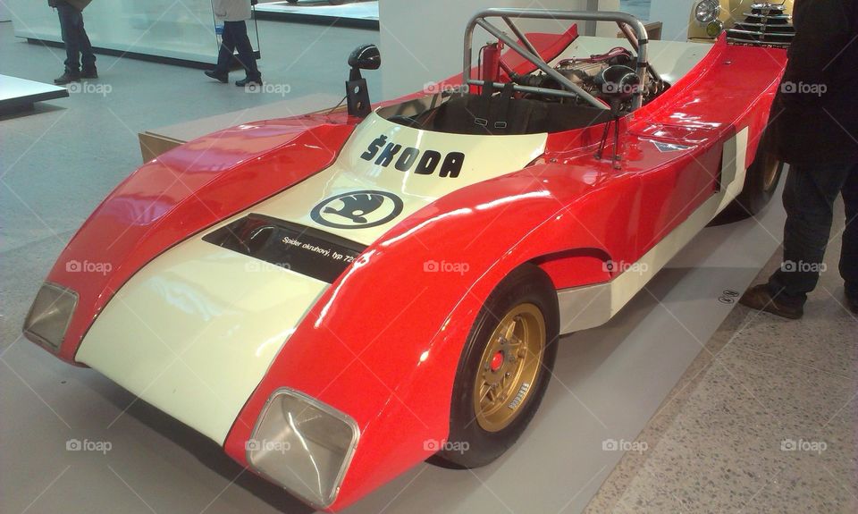 old racing car Škoda
