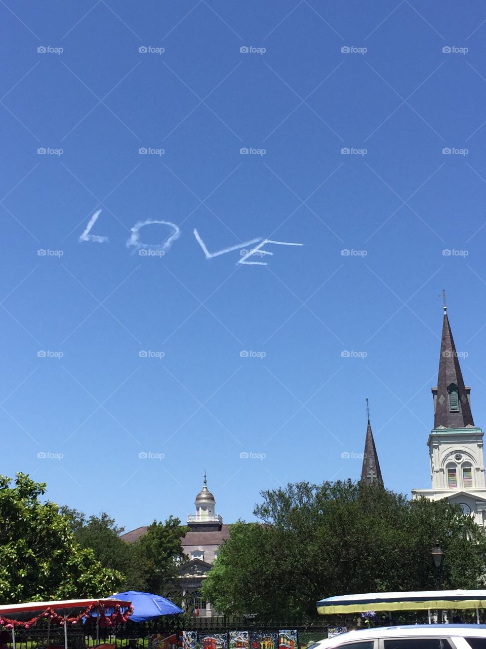 Message in the sky. Sky writing 
