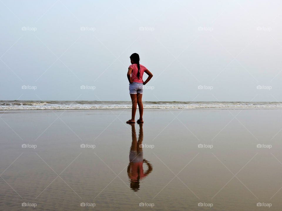 Enjoying the summer in the sea beach