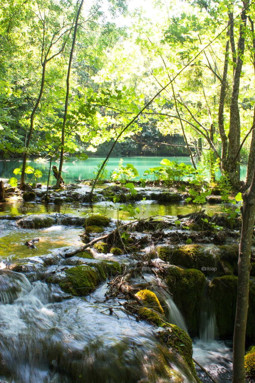 Waterfall in Plitvice national park