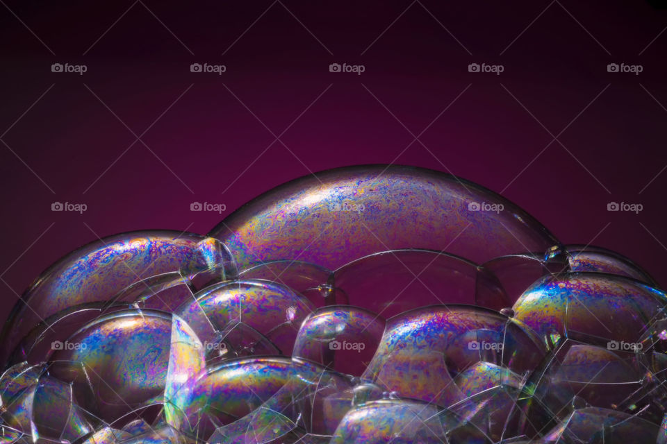 Bubbles in purple.