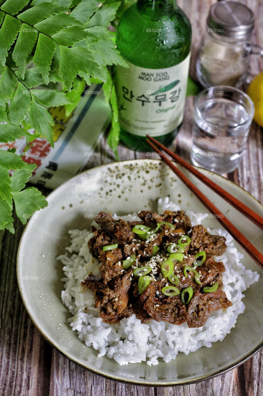 Beef bulgogi rice