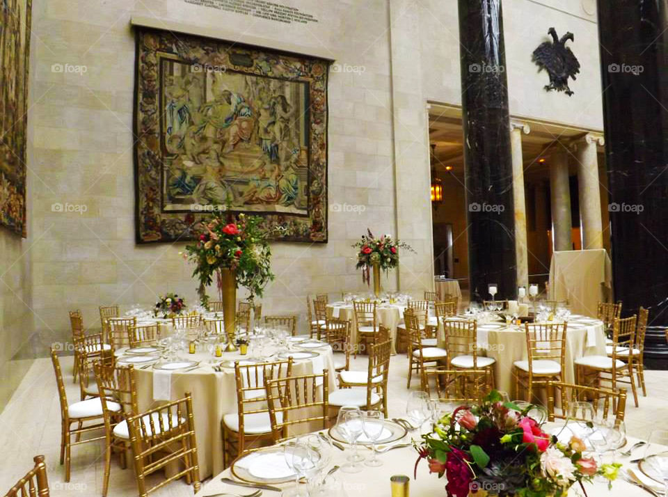 Restaurant inside Nelson Atkins Museum. This is only one section of the expansive, ornate restaurant located in the Nelson Atkins Museum.