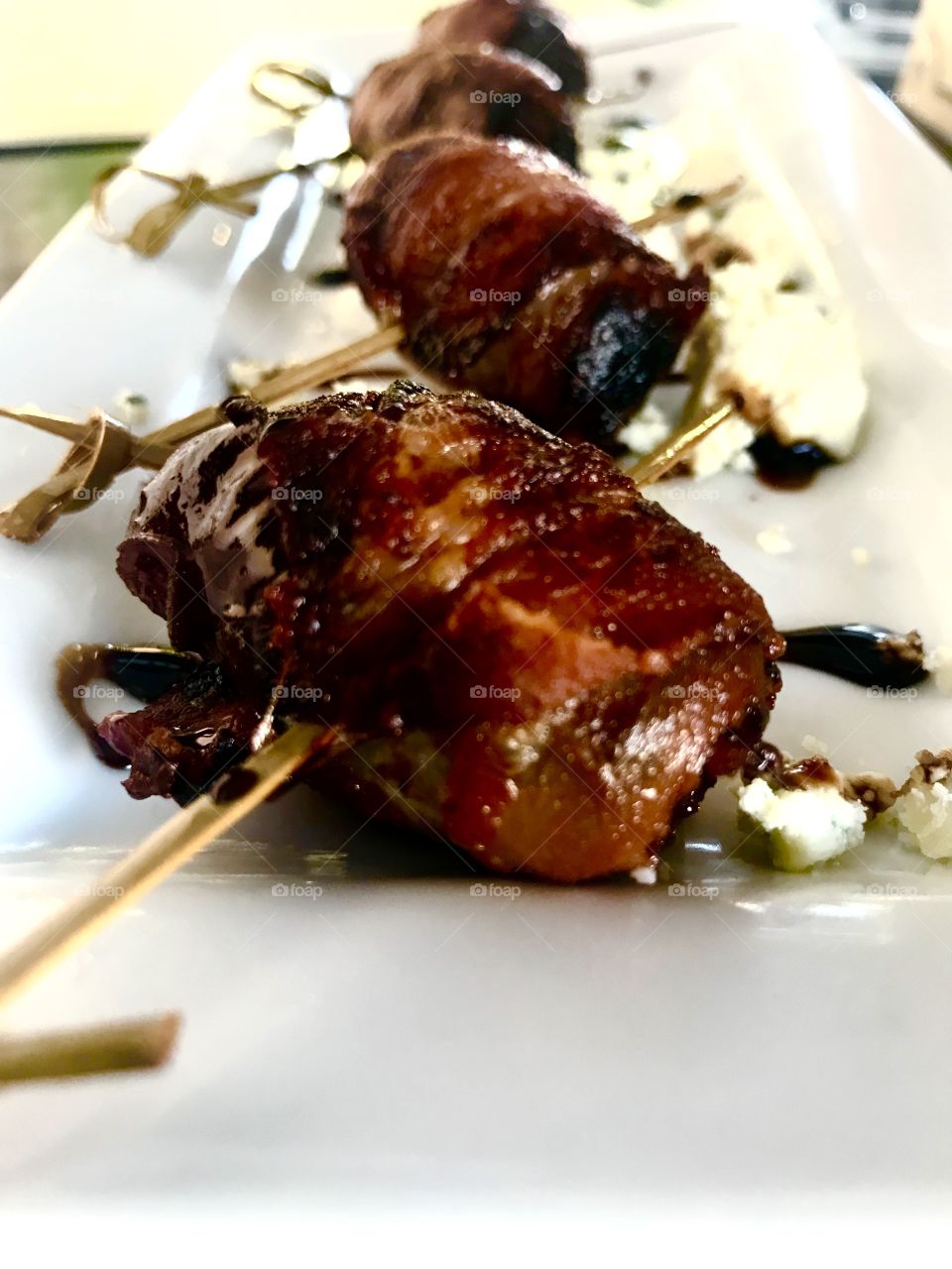 Bacon Wrapped, Bleu Cheese Stuffed Dates