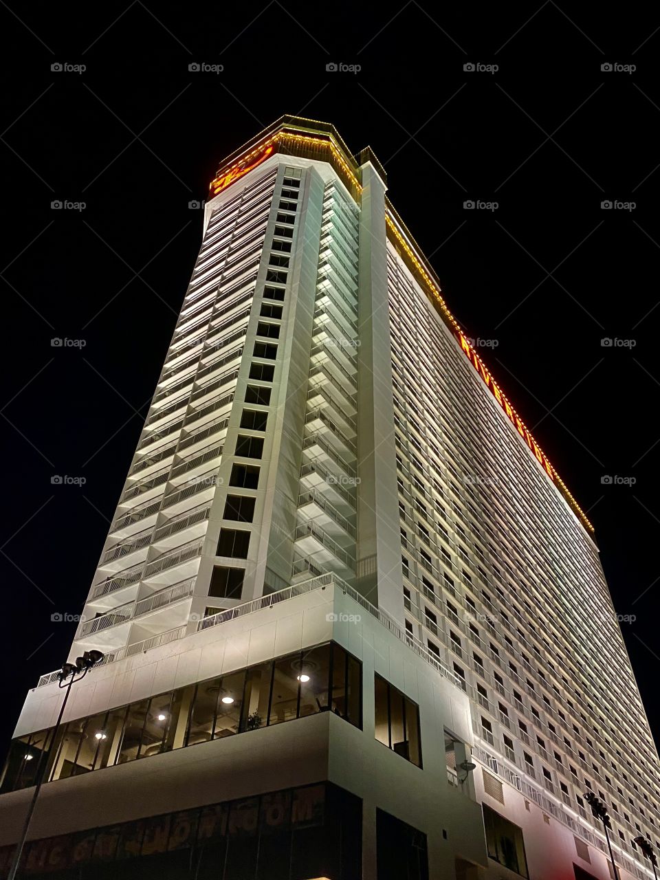 Riverside hotel in Laughlin Nevada at night 