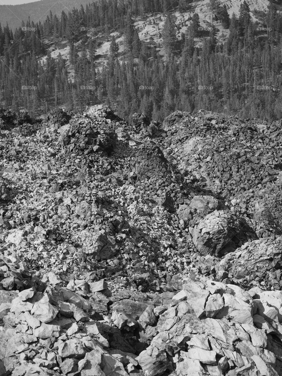 Rugged terrain of the Big Obsidian Flow 