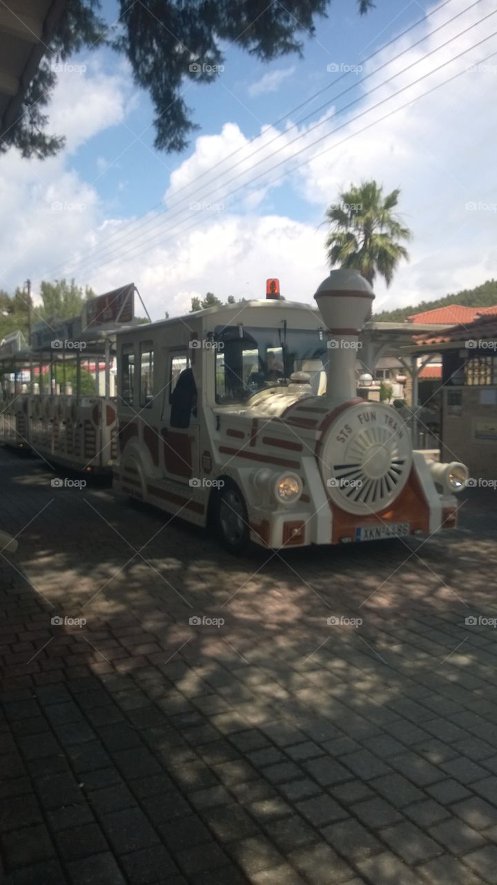 Train on the beach