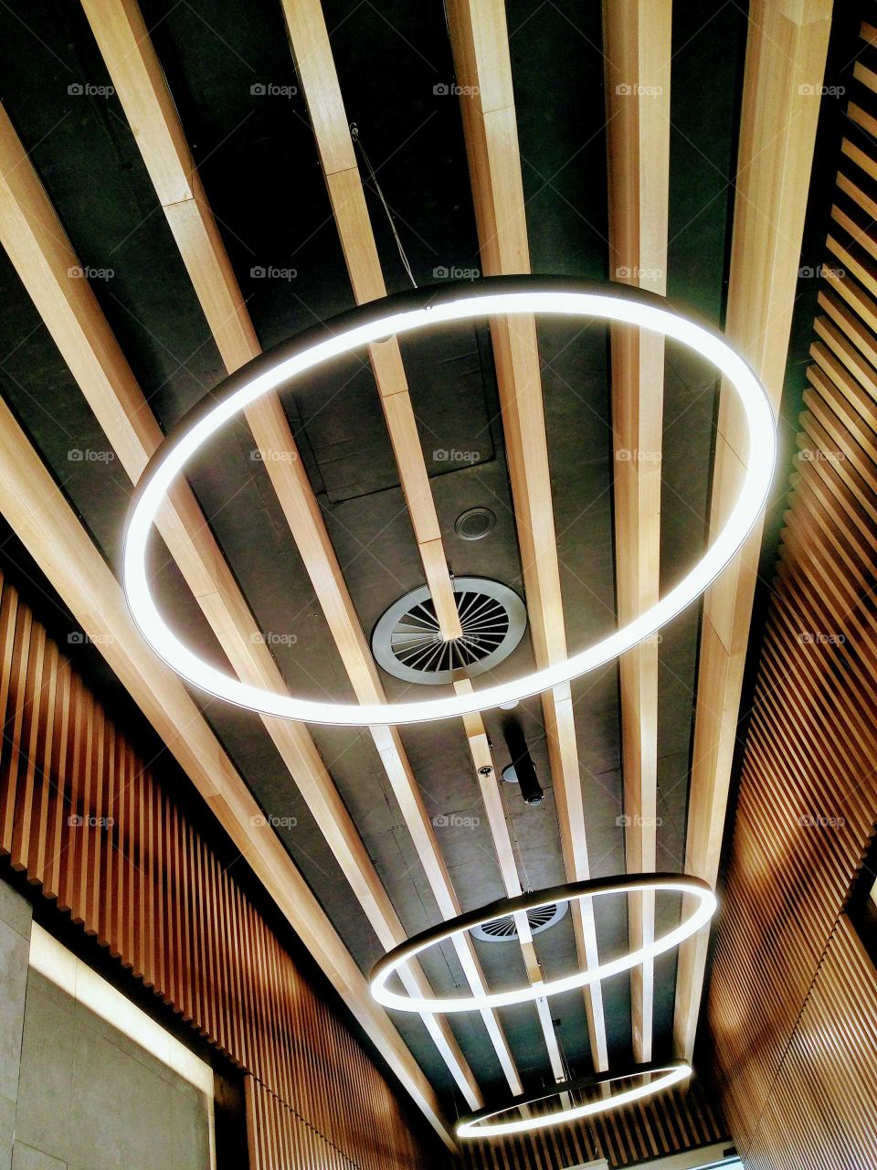 ceiling circle lights on a angle