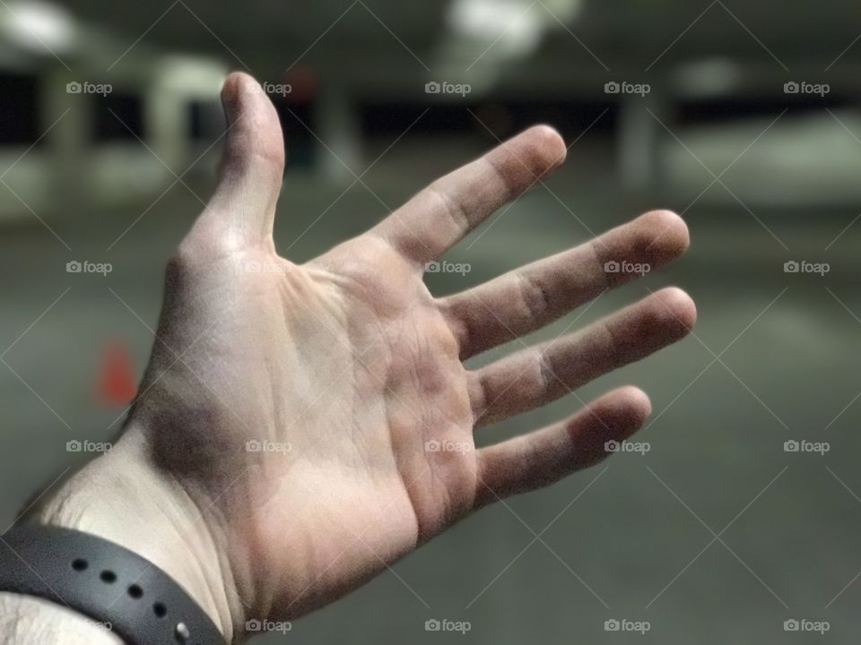 A man's hand
