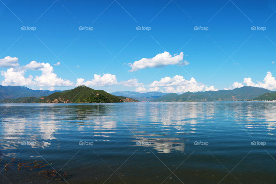 The scenery of LuGu lake, LiJiang,YunNan, china 