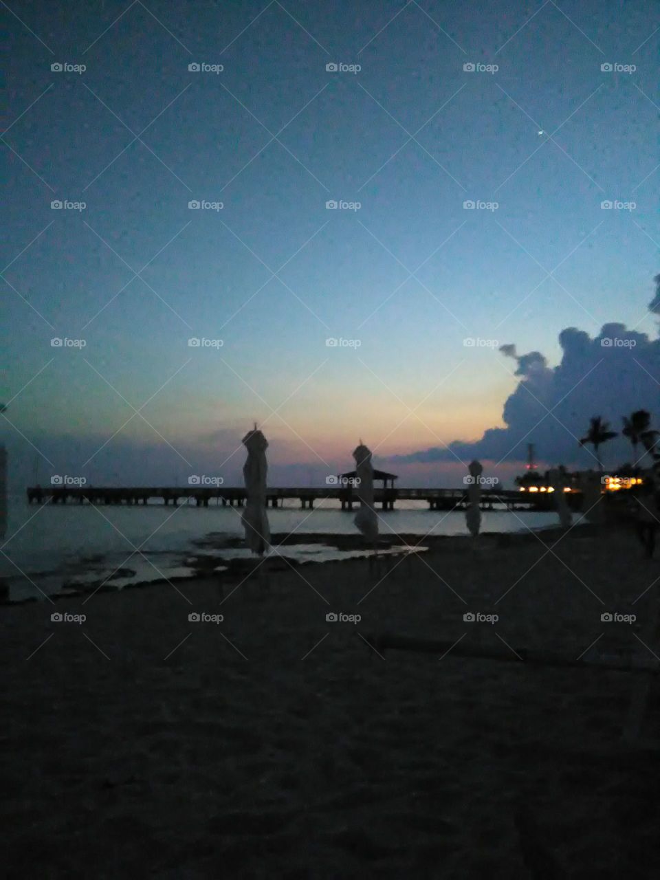 Sunset on the beach in key west