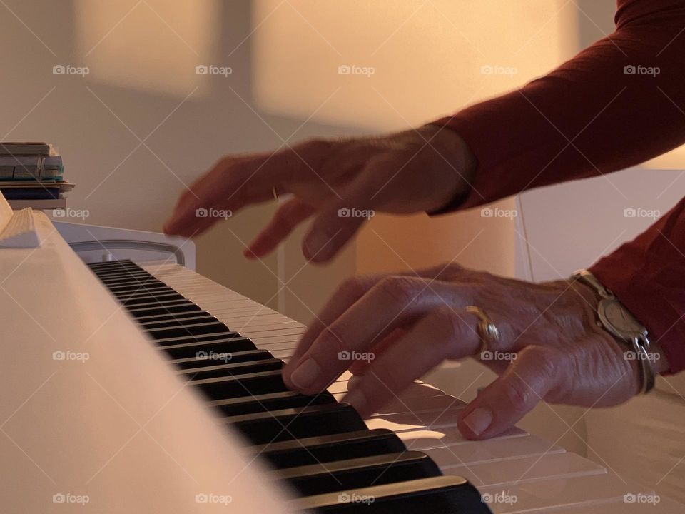 Playing piano