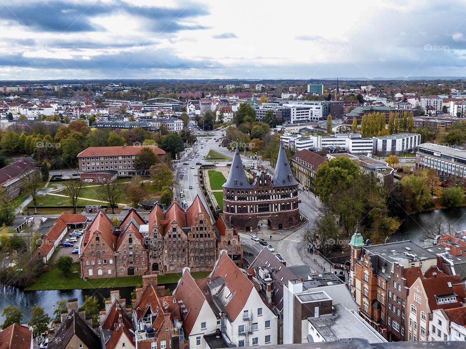 Holstentor in Lübeck Schleswig-Holstein cityscape 