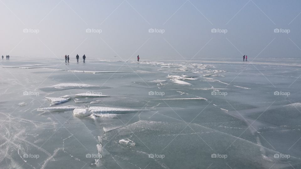 Frozen lake