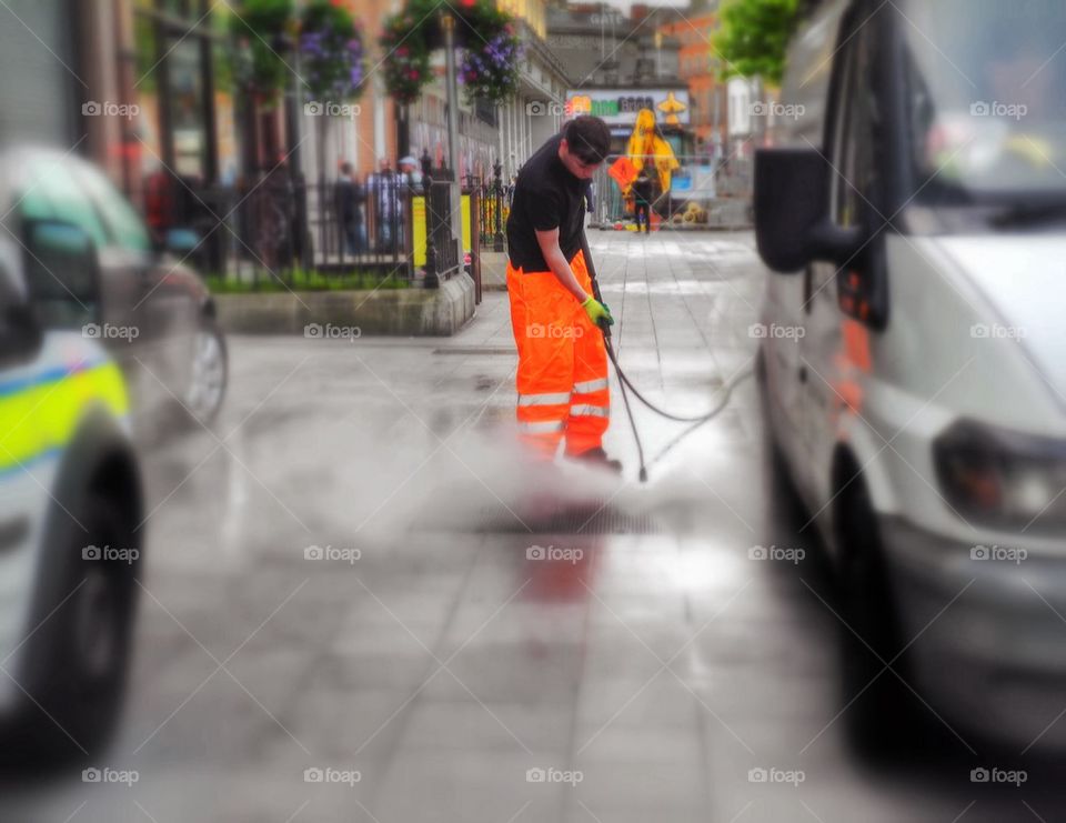 Street wash. 