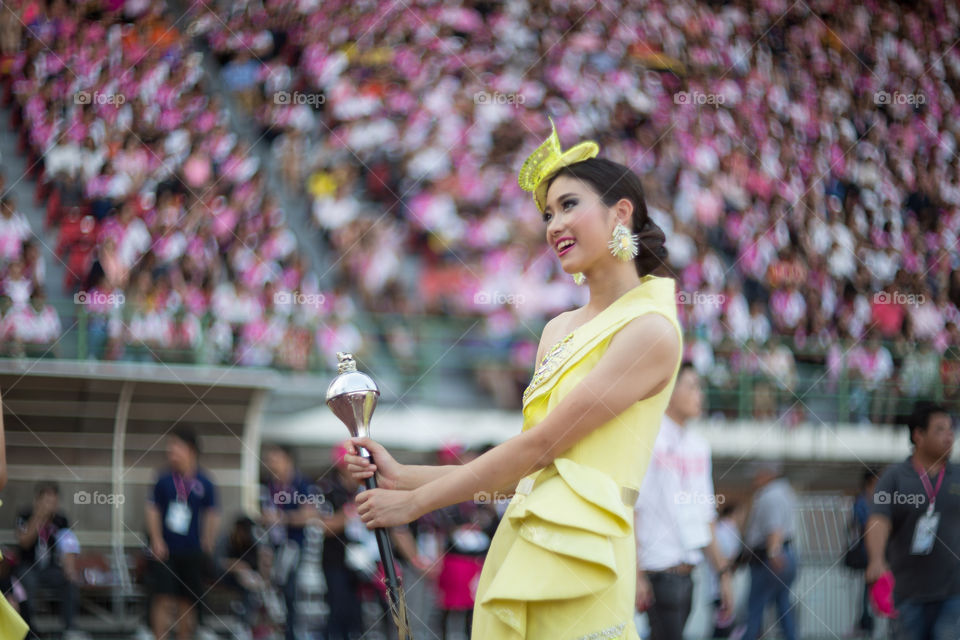 Drum major parade girl