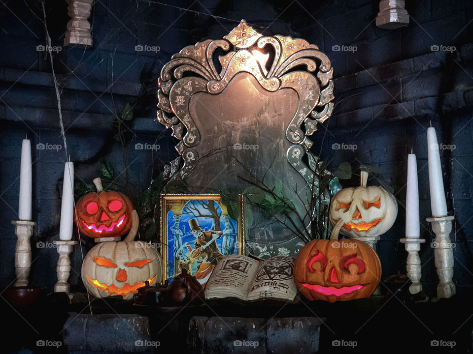 it's time to enjoy Halloween party with Halloween decoration everywhere. trick or treat.