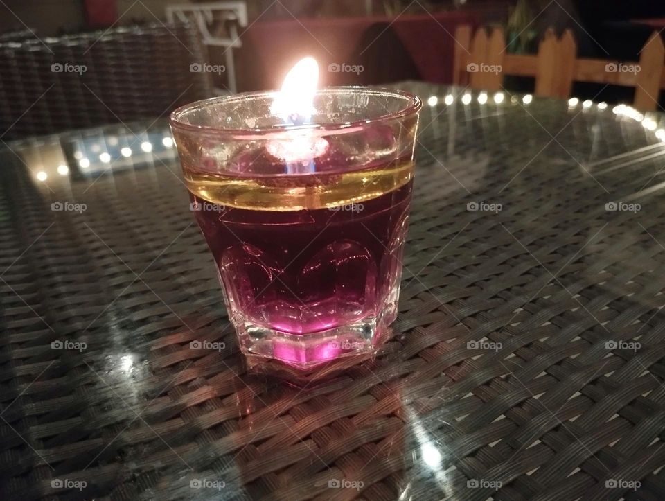 Candle on the table