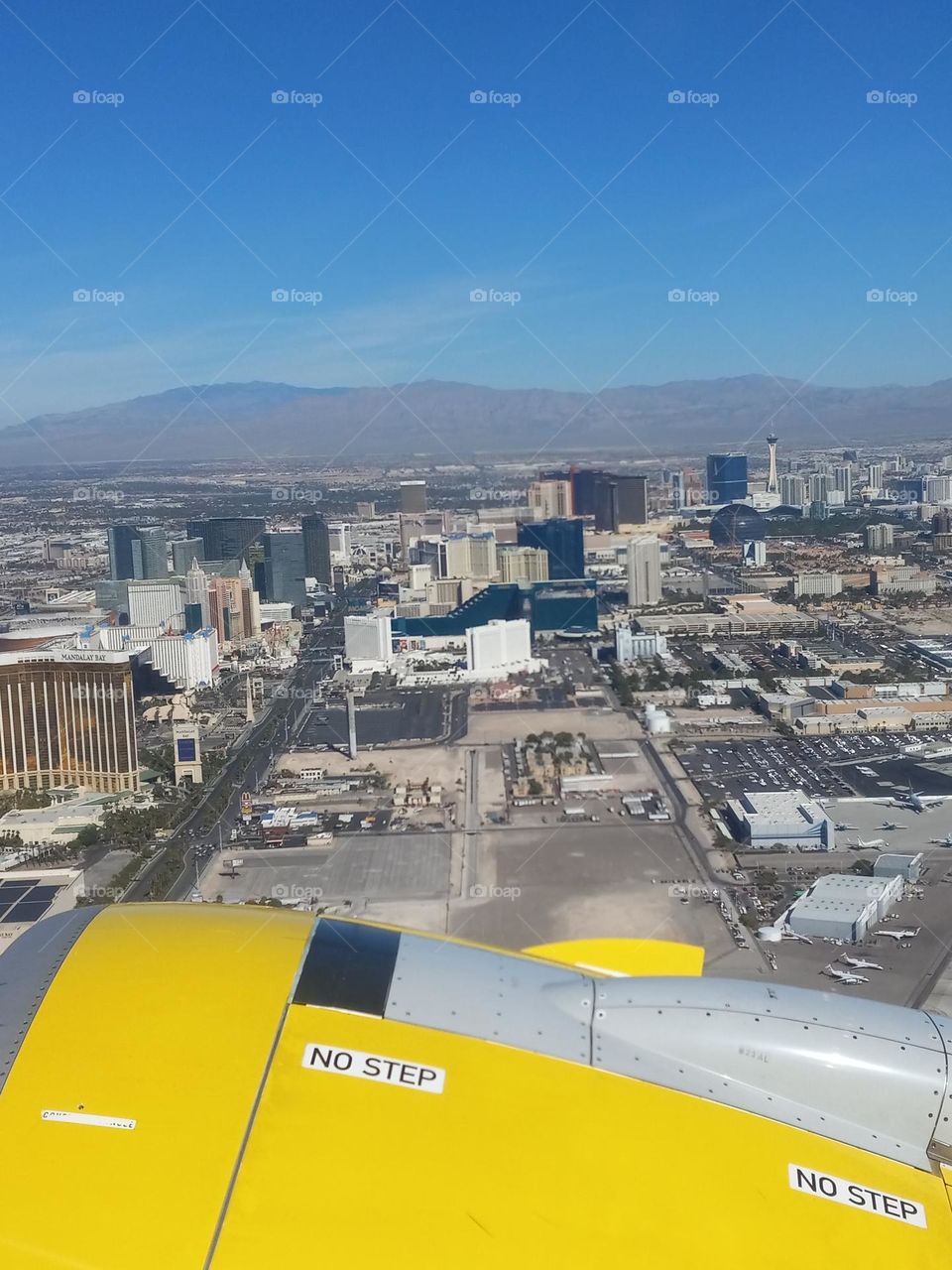 Las Vegas city view from a plane