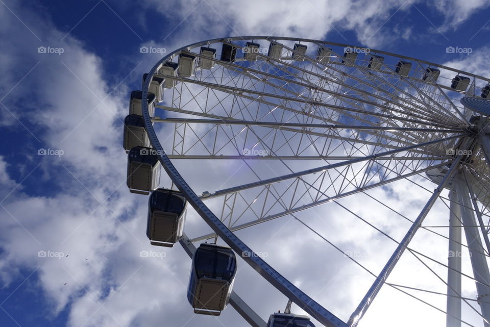 Ferris wheel on a beautiful day