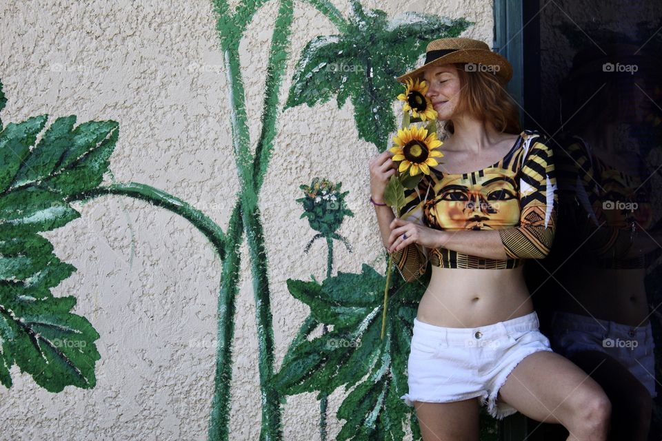 Summertime sunflowers and reflections in the shadows!