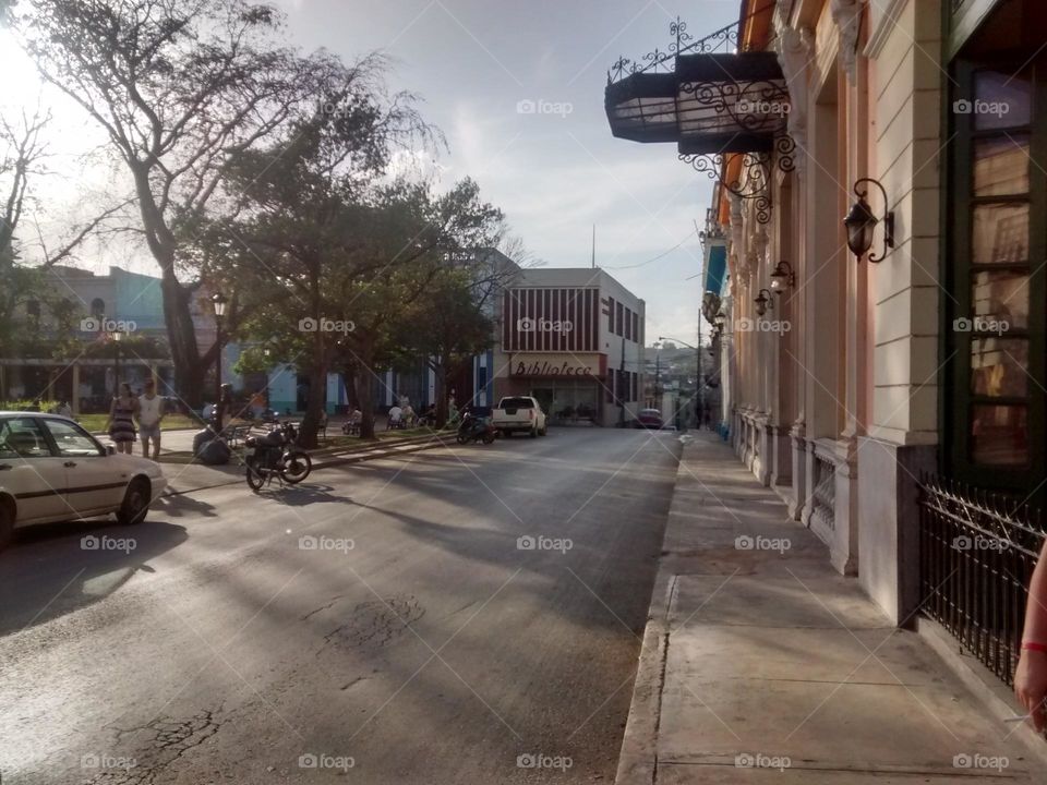 Library street in Varadero Cuba