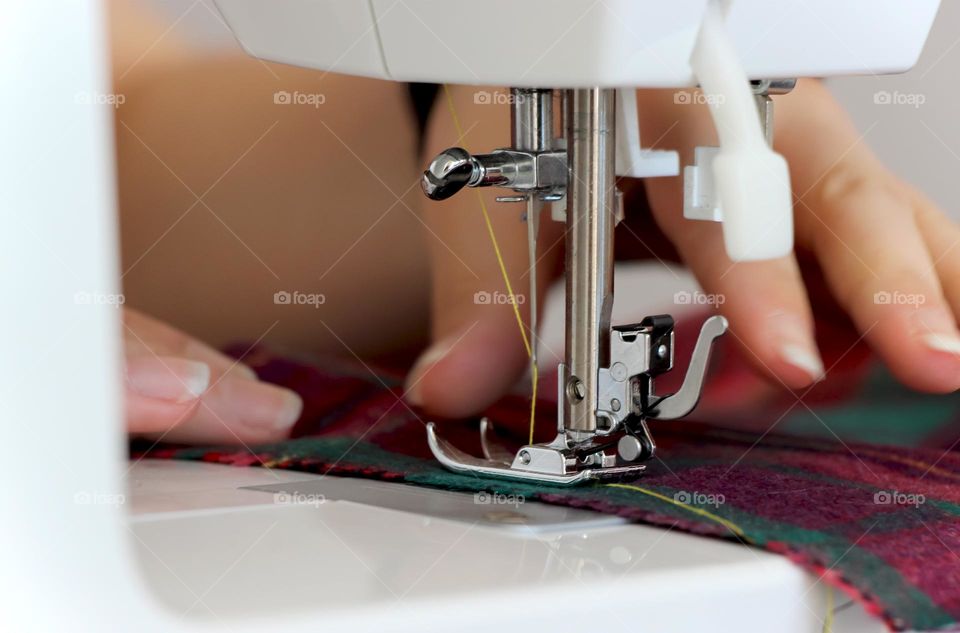 Machine sewing