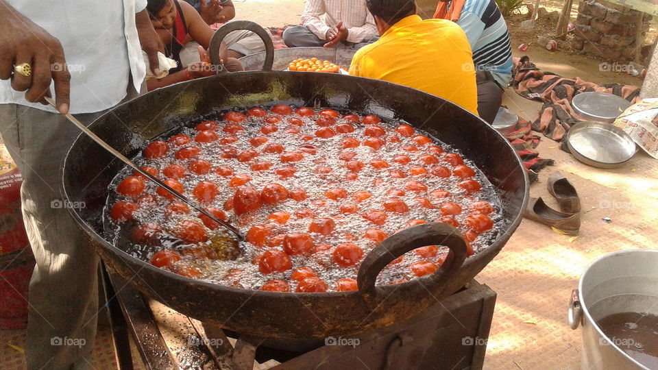 In the making of Gulab Jamun.