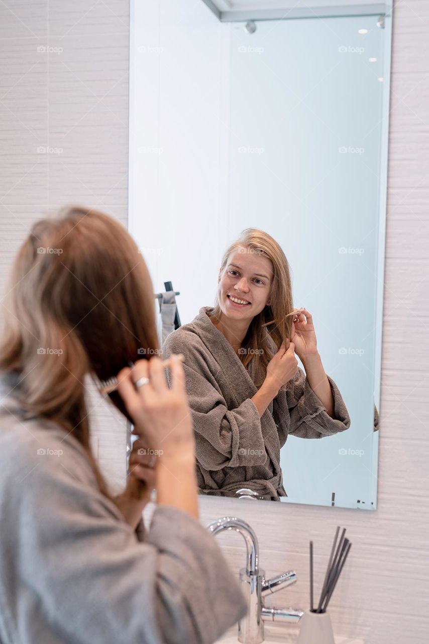 woman with beautiful hair