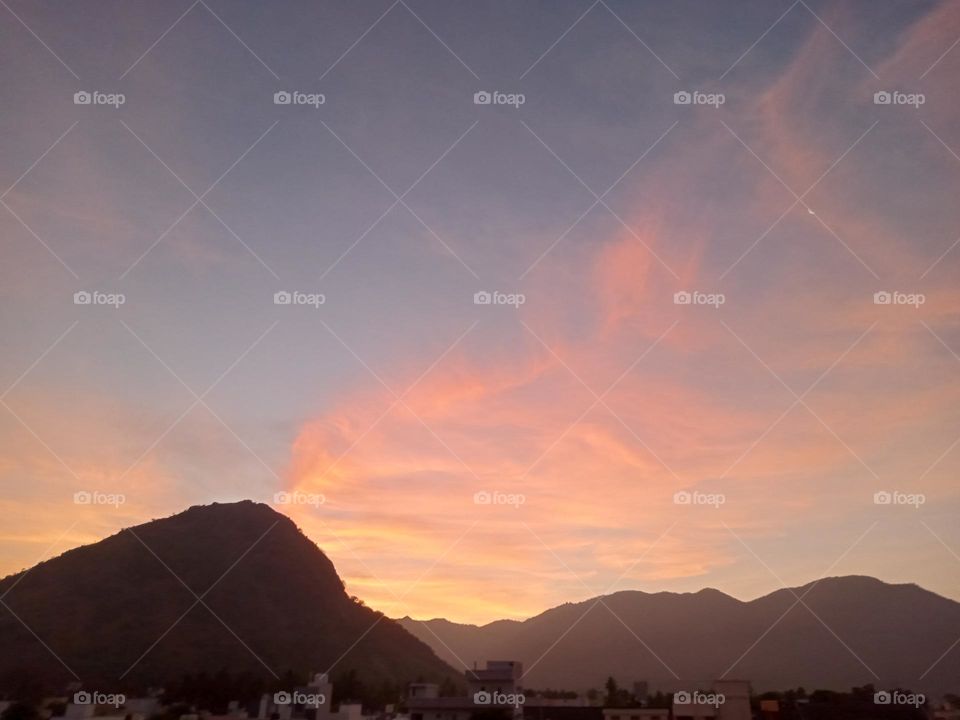 Ravarma VanguvO / Enchanting Evening / Golden Clouds / Pink Yellow & Gray Mixing