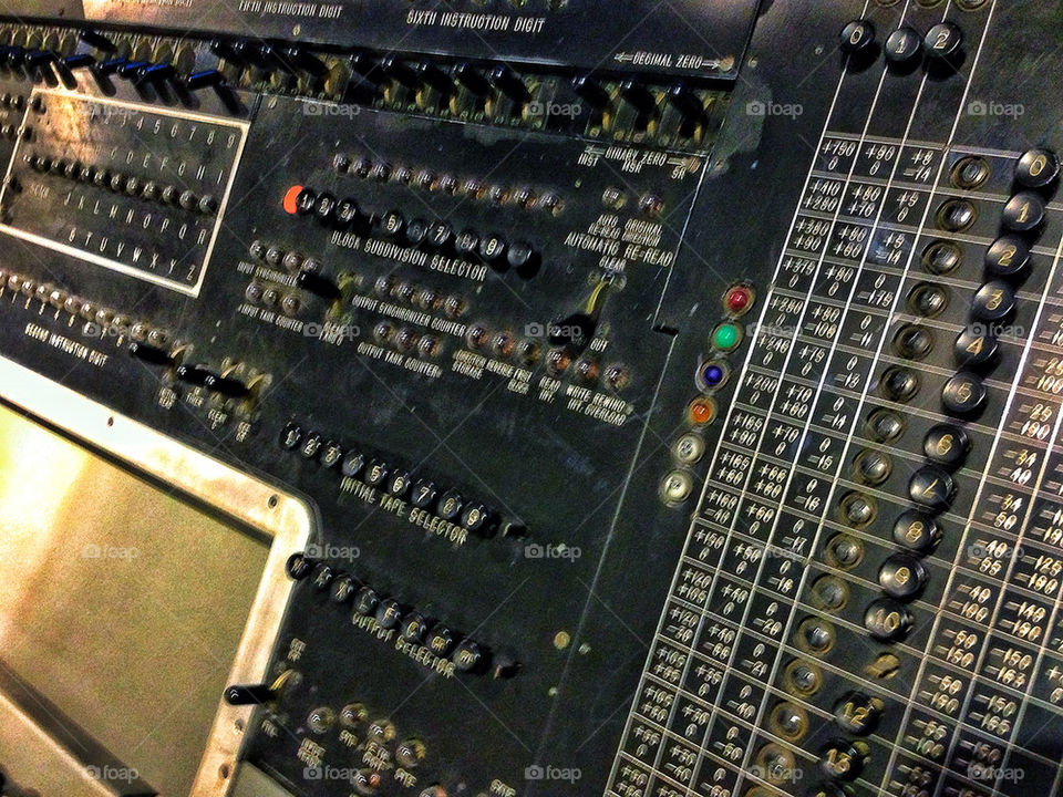 Antique Computer Control Panel
