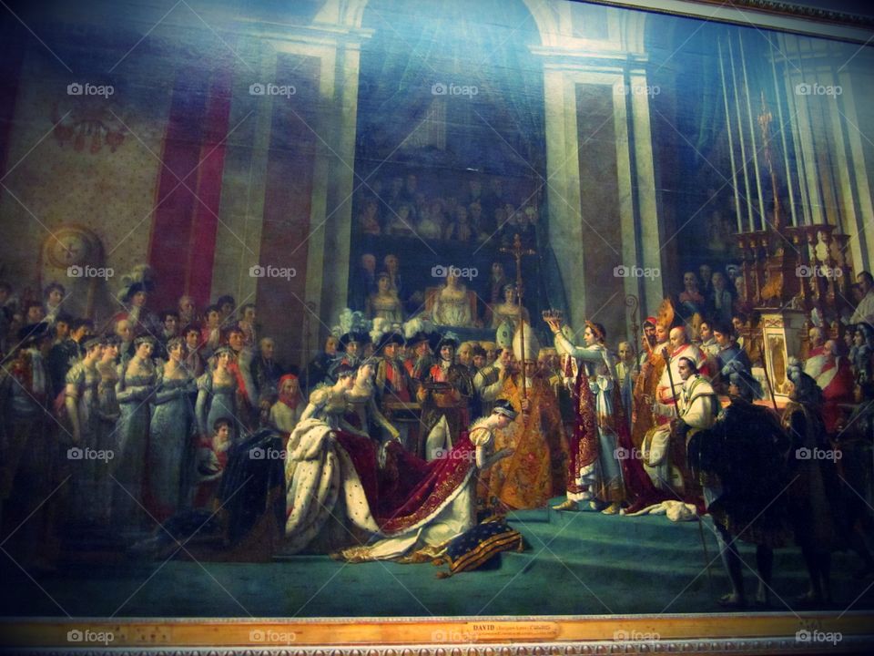 The Coronation of Napoleon painting by Jacques-Louis David~ The Louvre,  Paris France