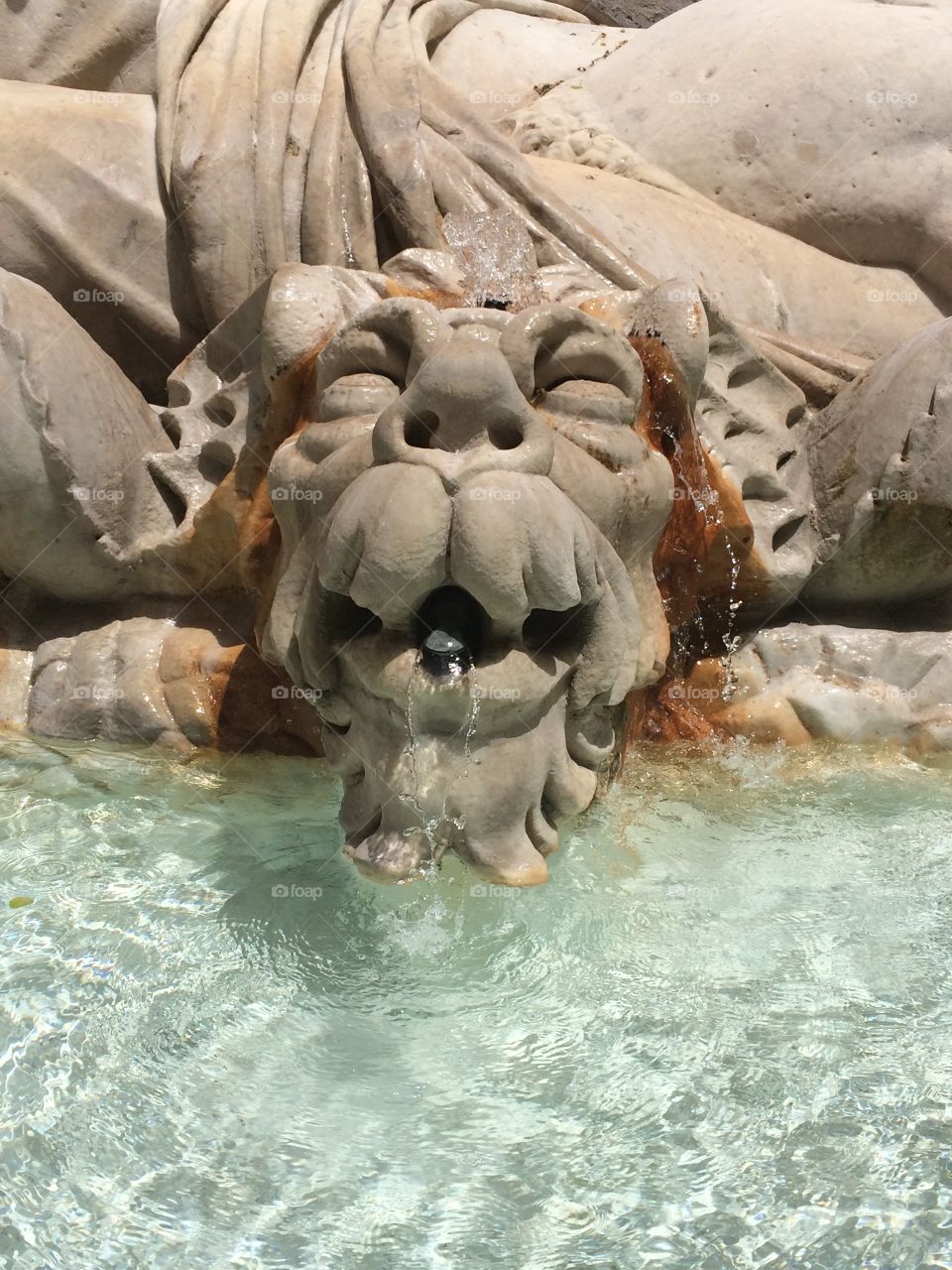 Detail of a fountain in the Capitoline Museum in Rome